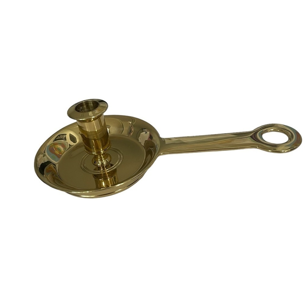 Colonial Williamsburg Restoration Solid Brass Chamberstick long handle CW 16-21